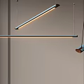 Modern Linear Pendant Lights With Blue And Orange Hues For Contemporary Interiors