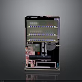 Modern Colorful Vending Machine With Multiple Shelves Display Screen And Control Panel