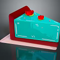 Colorful Fish Shaped Cake With Red Floral Decor On White Tray