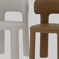 Modern Minimalist Brown Single Chair With Sleek Lines And Smooth Surface Design