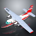 Cosmic Aerospace Spacecraft Model Red White Design RO-40 Twin Engine Wings