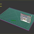DIY Small Furniture Craft Model On Green Cutting Mat With Utility Knife
