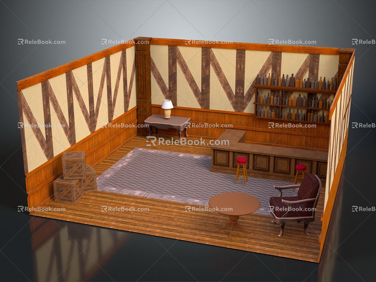 Medieval Bar Bar Beer House Wine House Hotel Ancient Hotel Ancient Wine House Ancient Shop 3d model