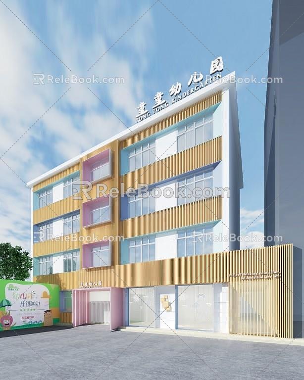 Kindergarten Building 3d model