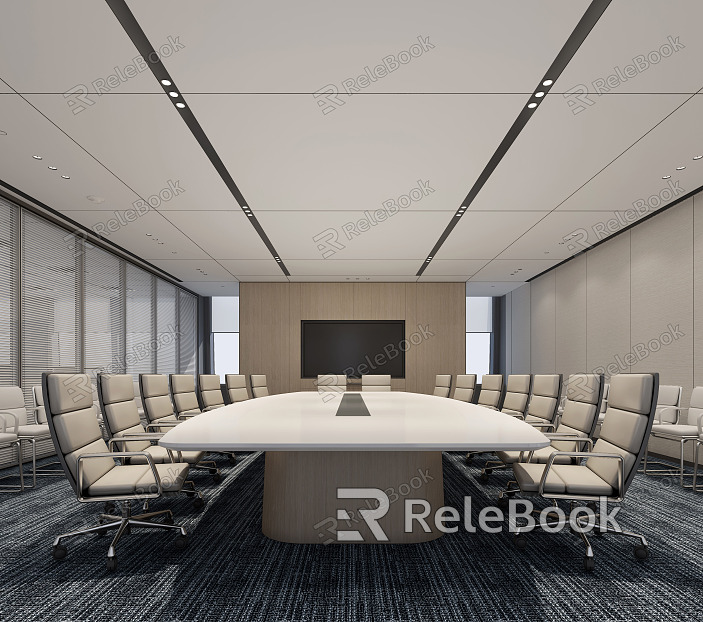 Modern Meeting Room Meeting Table and Chair model