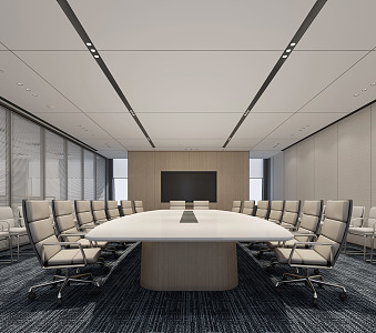 Modern Meeting Room Meeting Table and Chair 3d model