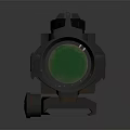 Tactical Military Scope Metallic Body Design With Adjustment Knobs And Lens Cover 3d model