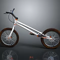 White BMX Bike With Orange Accents And Wide Tires Modern Design