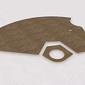 Industrial Equipment Fan Shaped Metal Mechanical Component With Holes And Slots