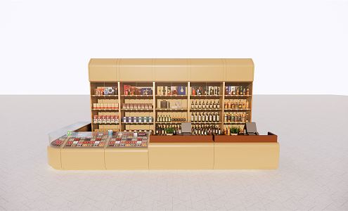 Modern Display Cabinet Supermarket Service Center Tobacco and Wine Cabinet 3d model