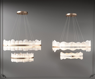 Light Luxury Chandelier 3d model