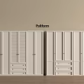Poliform White Modern Wardrobe With Stylish Doors And Practical Drawers Interior Design 3d model