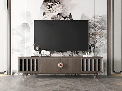 New Chinese TV Cabinet 3d model