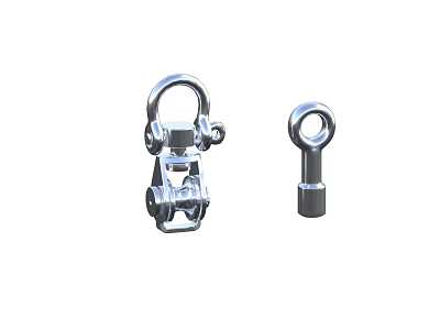 Industrial Equipment Stainless Steel Heavy Duty Shackle and Lifting Connector Parts 3d model