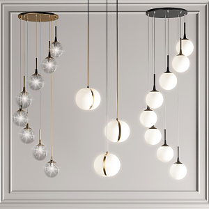 Modern chandelier 3d model