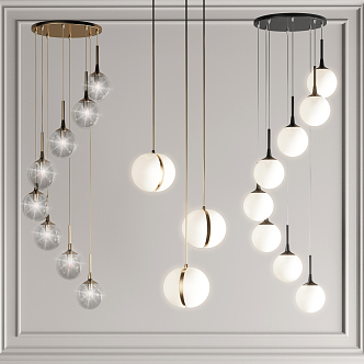 Modern chandelier 3d model