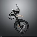 Sleek Modern Motorcycle With Black Tire White Body And Front Windshield Design
