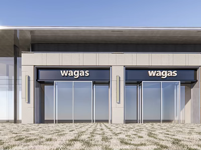 Modern Commercial Street 3d model