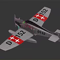 Classic Passenger Aircraft With Red Cross Markings D152 Registration And Wing Number 152