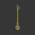 modern three-stringed instrument stringed instrument national musical instrument traditional musical instrument 3d model
