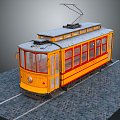 Modern tram streetcar tram system city tram 3d model