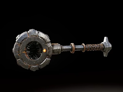 Metal sledgehammer fantasy metal decoration 3d model Metal sledgehammer fantasy metal decoration 3d model