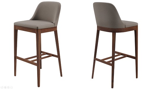 High Stool Bar Stool European Bar Stool American Bar Stool 3d model