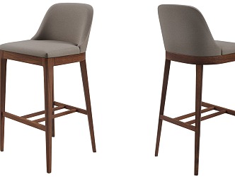 High Stool Bar Stool European Bar Stool American Bar Stool 3d model