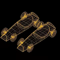Electric Toy Cars in White and Beige with Black Wheels and Streamlined Design
