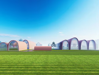 Modern Factory Building Characteristic Factory Building 3d model