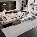 Modern sofa coffee table combination 3d model