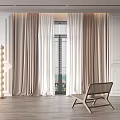 Modern Curtains 3d model