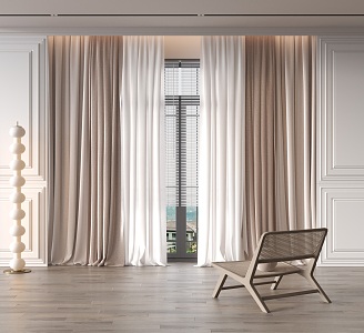 Modern Curtains 3d model