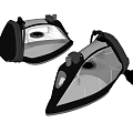 Black And Silver Electric Irons For Home Use With Plug And Modern Design