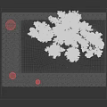 Modern Garden Ornament Arrangement With Lush Green Trees Shrubs Dark Textured Wall And Concrete Platform