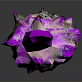 Vibrant Purple Crystal Cluster With Sharp Points And Natural Formation Features