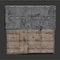 Silver Foil Wrapped Cube Package for Household Supplies on Wooden Pallet