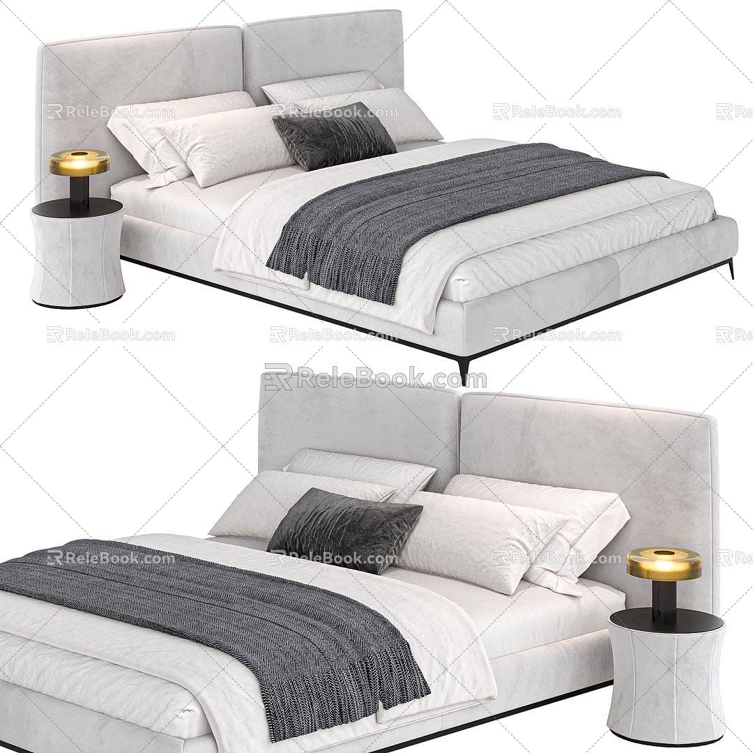 Modern Minimalist Double Bed model