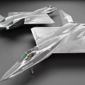 Two Modern Silver Military Fighter Jets With Sleek Exterior Design And Details