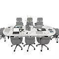 Modern Conference Table and Chair Conference Table Small Conference Table 3d model