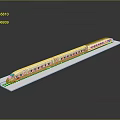 Train Light Rail Metro High Speed Rail EMU Train High Speed Train High Speed Train High Speed Locomotive EMU 3d model