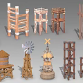 Creative Building Blocks Medieval Wooden Mechanical War Machines And Structures