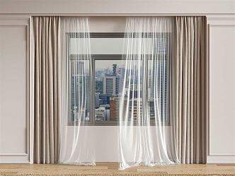 Modern Curtains 3d model