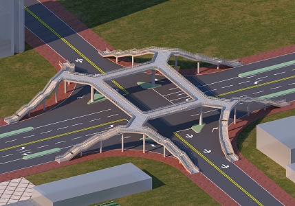 Overpass Road Overpass 3d model