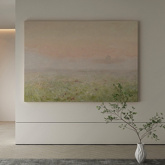 Quiet Painting Texture Painting Landscape Painting Decorative Painting 3d model