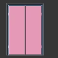 Modern Interior Glass Door With Black Frame And Grid Design Details