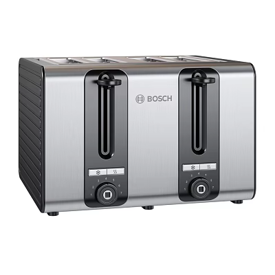 BOSCH 2 Slice Stainless Steel Toaster Kitchen Appliance With Control Knobs 3d model