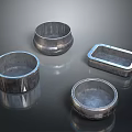 Stainless Steel Household Storage Containers With Round And Rectangular Shapes For Home Organization