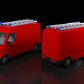 Fire truck small fire truck command vehicle 119 van truck transport vehicle toy American fire truck European fire truck scene props 3d model