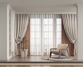 Modern Curtains 3d model